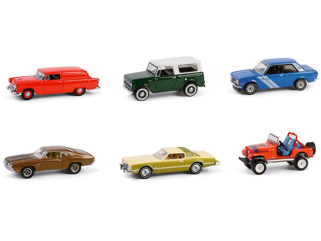 "Vintage Ad Cars" Series 11 Set of 6 pieces 1/64 Diecast Model Cars by Greenlight-Greenlight-ModelCars.com