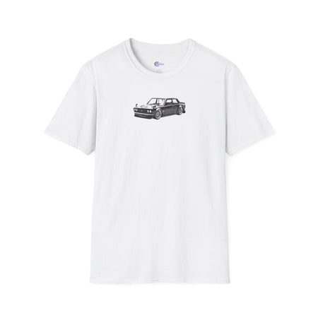 Vintage Car Sketch Art 1973 Black Datsun 510 T-Shirt, JDM Retro Car Tee, Classic-Modelcars.com-ModelCars.com