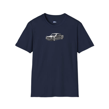 Vintage Car Sketch Art 1973 Black Datsun 510 T-Shirt, JDM Retro Car Tee, Classic-Modelcars.com-ModelCars.com