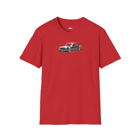 Vintage Car Sketch Art 1973 Black Datsun 510 T-Shirt, JDM Retro Car Tee, Classic-Modelcars.com-ModelCars.com