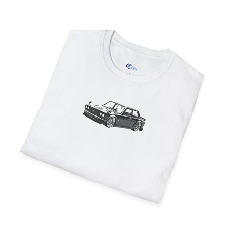 Vintage Car Sketch Art 1973 Black Datsun 510 T-Shirt, JDM Retro Car Tee, Classic-Modelcars.com-ModelCars.com
