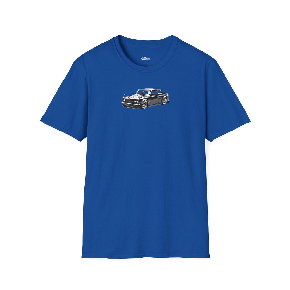 Vintage Car Sketch Art 1973 Black Datsun 510 T-Shirt, JDM Retro Car Tee, Classic-Modelcars.com-ModelCars.com