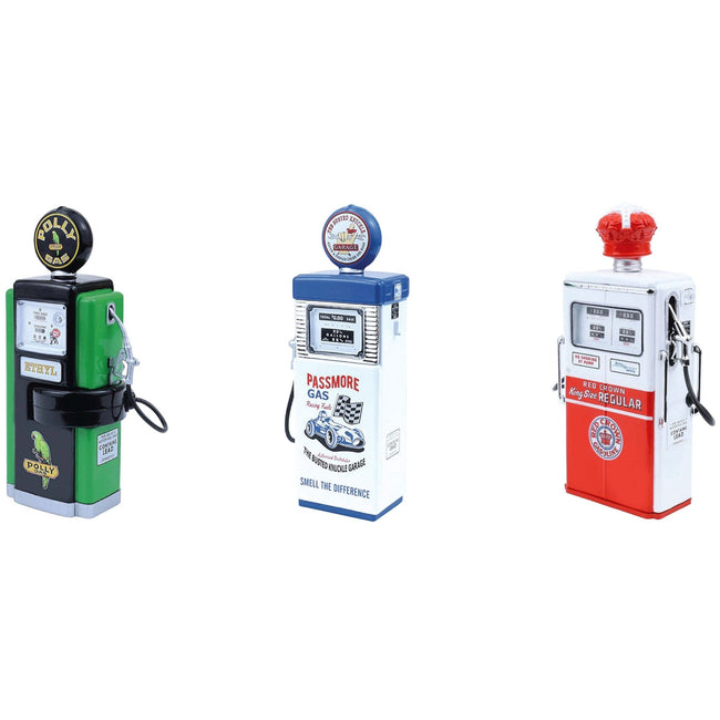 "Vintage Gas Pumps" Series 17 Set of 3 Pumps 1/18 Diecast Models by Greenlight-Greenlight-ModelCars.com