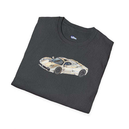 Vintage Sketch Art Pagani Utopia Inspired T-Shirt, Supercar Car Tee, Classic-Modelcars.com-ModelCars.com