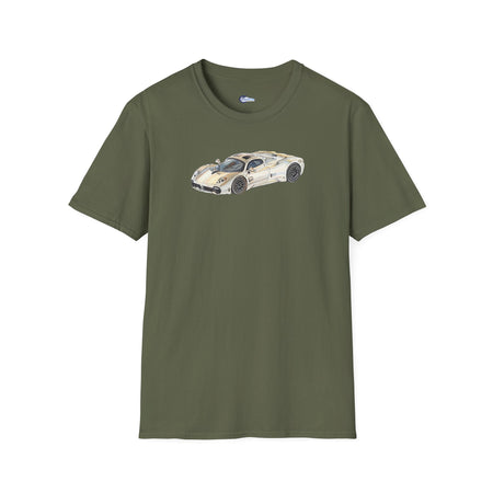 Vintage Sketch Art Pagani Utopia Inspired T-Shirt, Supercar Car Tee, Classic-Modelcars.com-ModelCars.com