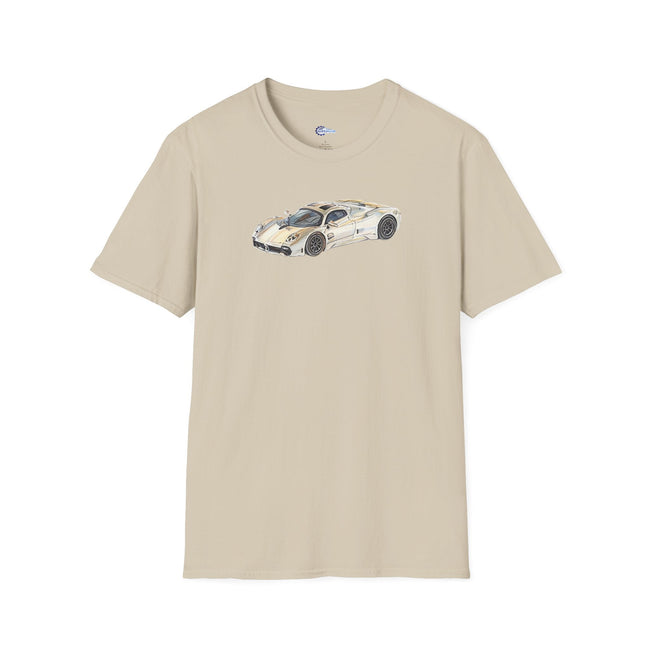 Vintage Sketch Art Pagani Utopia Inspired T-Shirt, Supercar Car Tee, Classic-Modelcars.com-ModelCars.com