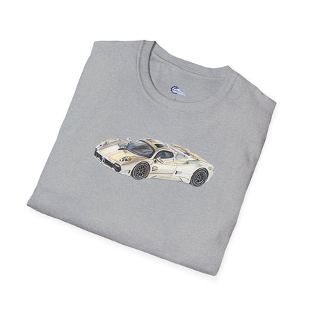 Vintage Sketch Art Pagani Utopia Inspired T-Shirt, Supercar Car Tee, Classic-Modelcars.com-ModelCars.com