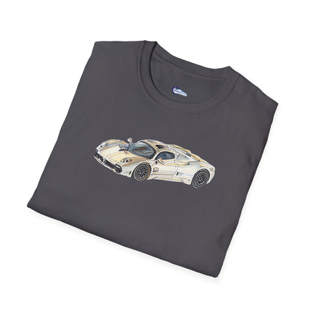 Vintage Sketch Art Pagani Utopia Inspired T-Shirt, Supercar Car Tee, Classic-Modelcars.com-ModelCars.com