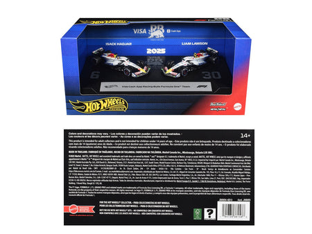 "Visa Cash App Racing Bulls Formula One Team" Formula One F1 World Championship (2025) 2 Piece Set Diecast Model Cars by Hot Wheels-Hotwheels-ModelCars.com