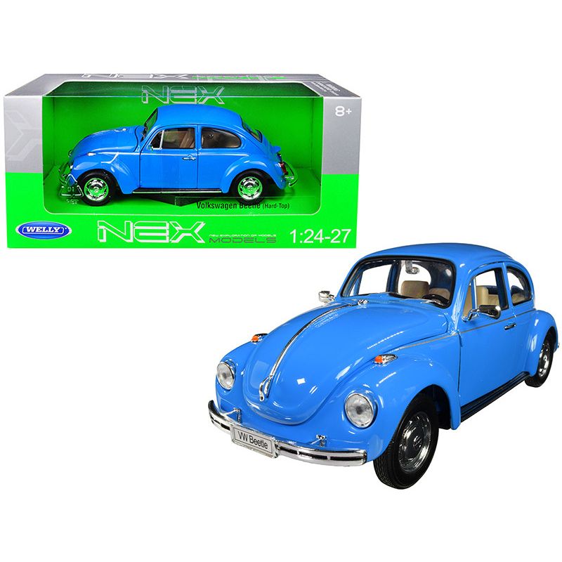 Volkswagen Beetle Blue 1/24-1/27 Diecast Model Car by Welly-Welly-ModelCars.com