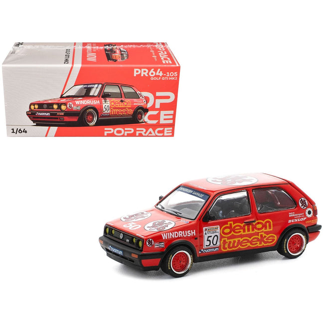 Volkswagen Golf GTI MK2 #50 Demon Tweeks "British Touring Car Championship" (1988) 1/64 Diecast Model Car by Pop Race-Pop Race-ModelCars.com