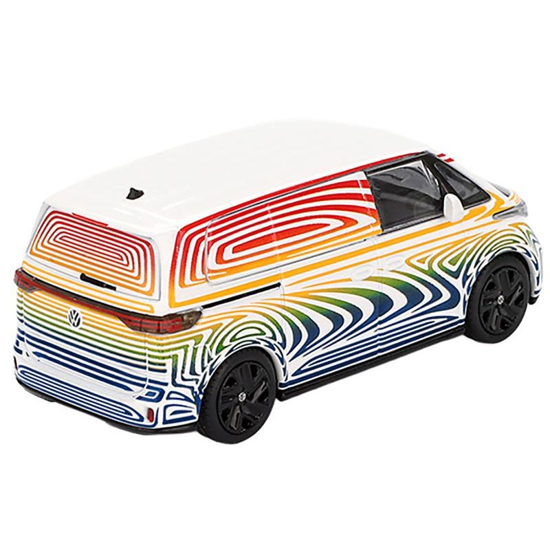 Volkswagen ID. Buzz Van Prototype "Rainbow" Limited Edition 1/64 Diecast Model Car by Mini GT - Mini GT - ModelCars.com