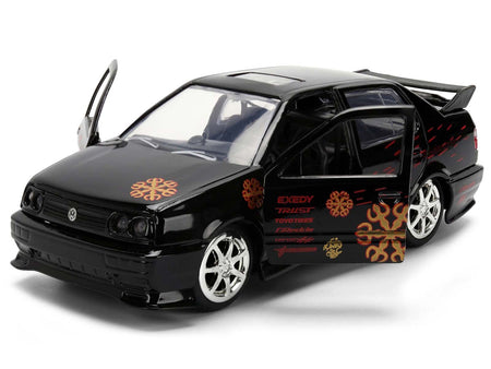 Volkswagen Jetta Black with Graphics "Fast & Furious Remix - 25th Anniversary" Series 1/32 Diecast Model Car by Jada-Jada-ModelCars.com