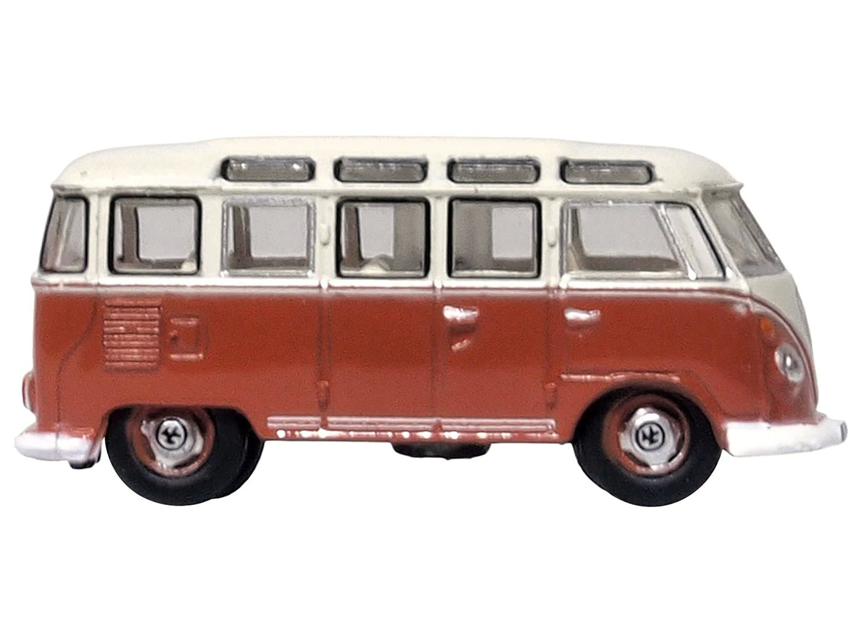 Volkswagen T1 Samba Bus Sealing Wax Red and Gray 1/148 (N) Scale Diecast Model Car by Oxford Diecast-Oxford Diecast-ModelCars.com