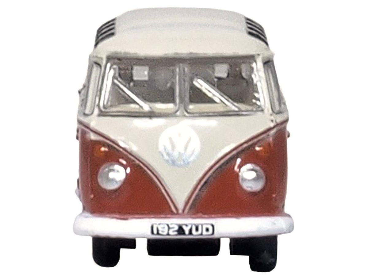 Volkswagen T1 Samba Bus Sealing Wax Red and Gray 1/148 (N) Scale Diecast Model Car by Oxford Diecast-Oxford Diecast-ModelCars.com