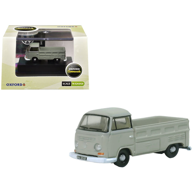 Volkswagen T2 Pickup Truck Light Gray 1/148 (N) Scale Diecast Model Car by Oxford Diecast-Oxford Diecast-ModelCars.com