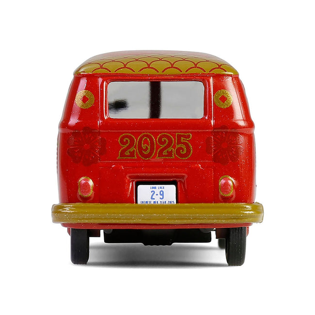 Volkswagen Type 2 Panel Van "Chinese Zodiac 2025 Year of the Snake" Red with Graphics "Hobby Exclusive" Series 1/64 Diecast Model Car by Greenlight-Greenlight-ModelCars.com