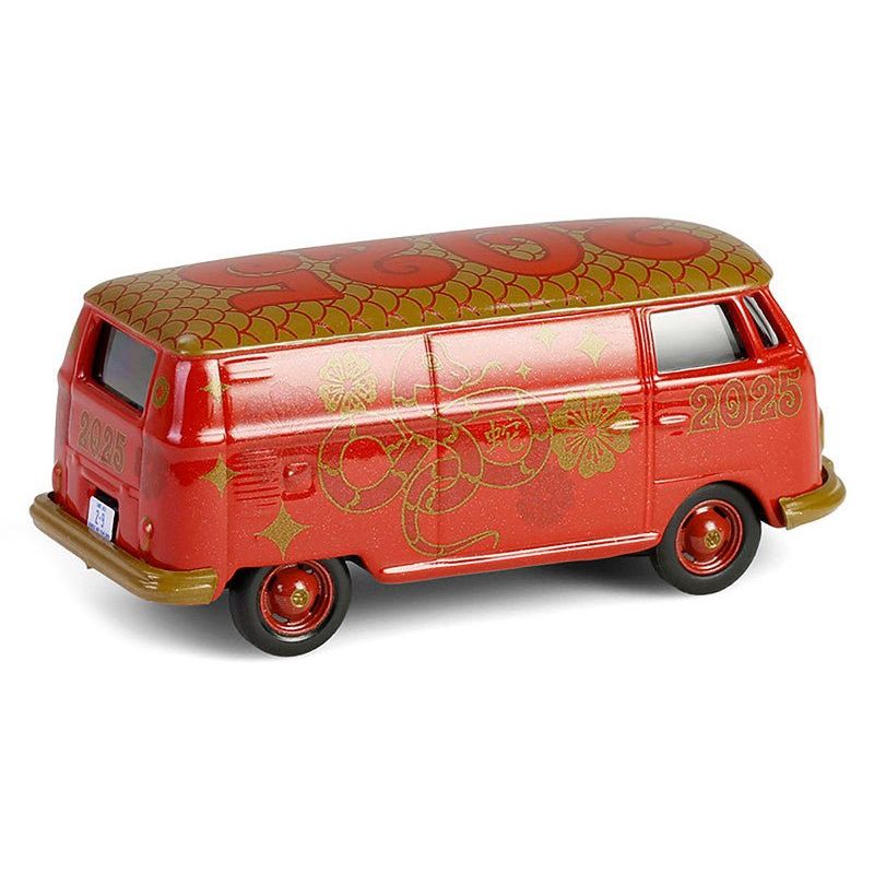 Volkswagen Type 2 Panel Van "Chinese Zodiac 2025 Year of the Snake" Red with Graphics "Hobby Exclusive" Series 1/64 Diecast Model Car by Greenlight - Greenlight - ModelCars.com