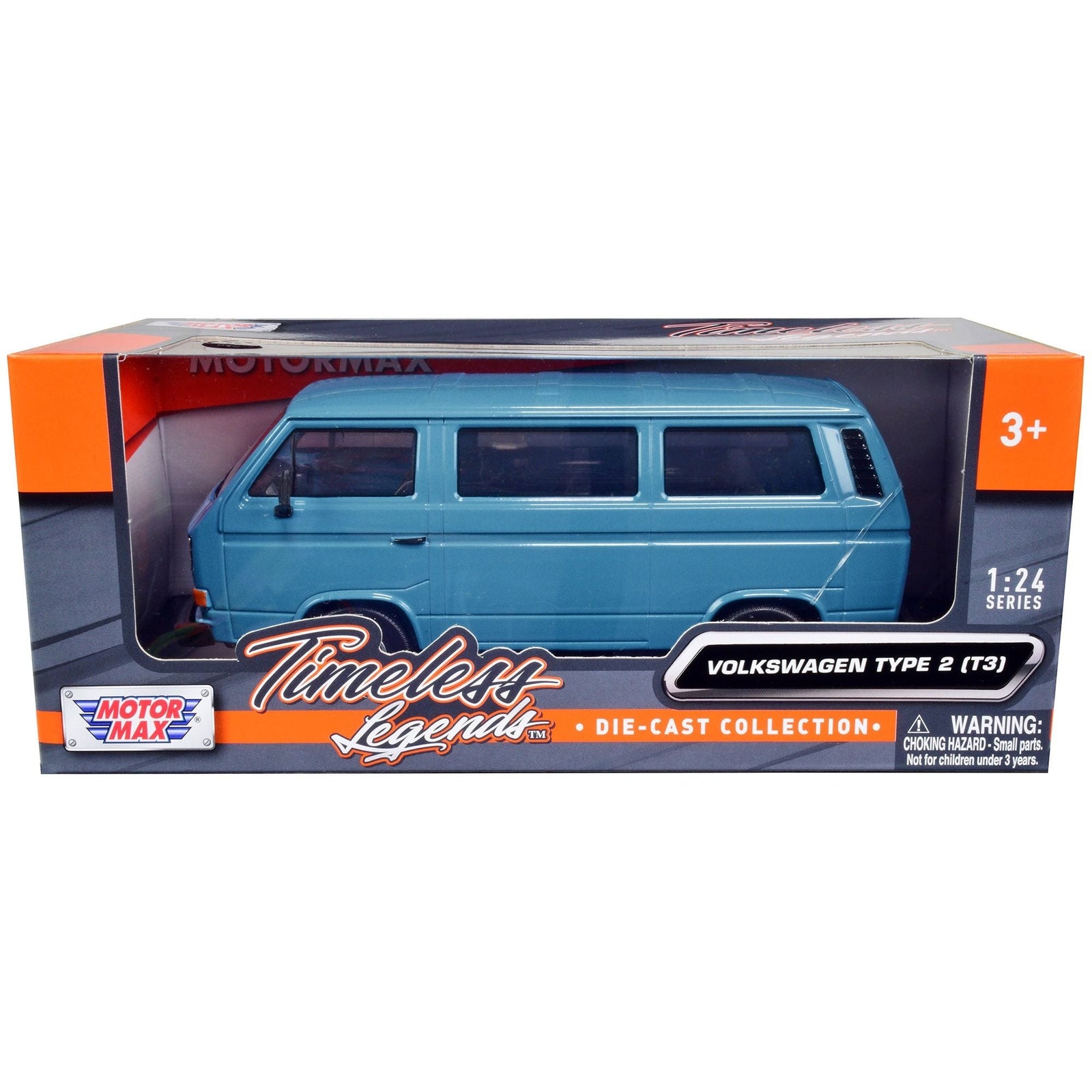 Volkswagen Type 2 (T3) Van Blue "Timeless Legends" Series 1/24 Diecast Model Car by Motormax - Motormax - ModelCars.com