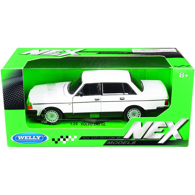 Volvo 240 GL White "NEX Models" 1/24 Diecast Model Car by Welly - Welly - ModelCars.com