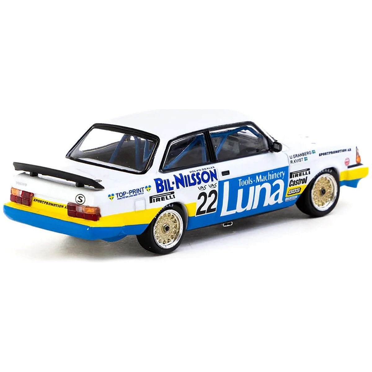 Volvo 240 Turbo 22 Ulf Granberg - Robert L. Kvist Winner "European Touring Car Championship Zolder" (1984) "Hobby64" Series 1/64 Diecast Model Car by Tarmac Works - Tarmac Works - ModelCars.com