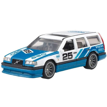 Volvo 850 Estate Wagon #25 Blue and White "Fast Wagons" Series Diecast Model Car by Hot Wheels-Hotwheels-ModelCars.com