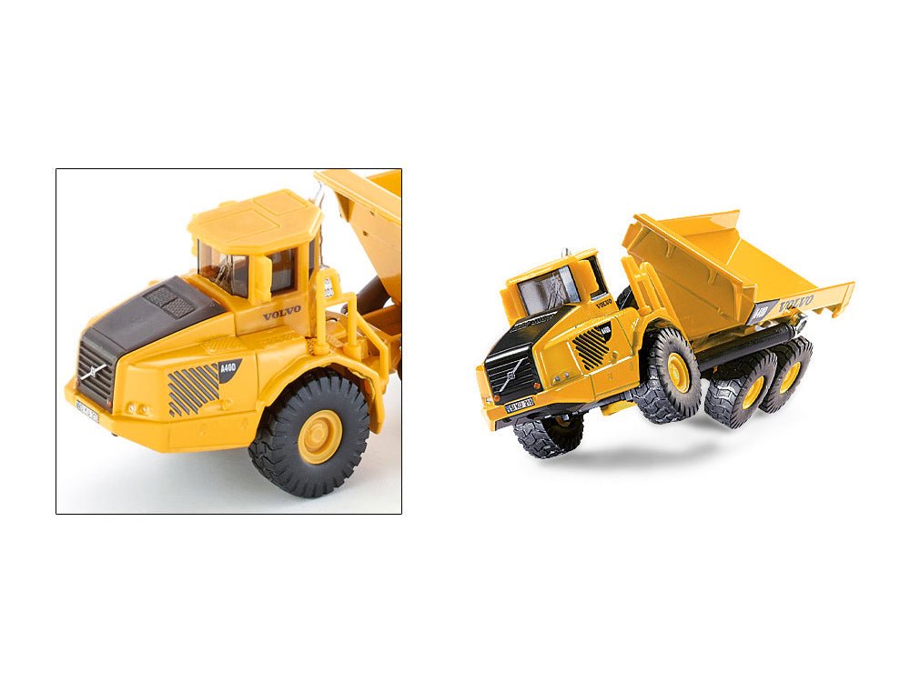 Volvo A40D Dump Truck Yellow 1/87 (HO) Diecast Model by Siku-SIKU-ModelCars.com