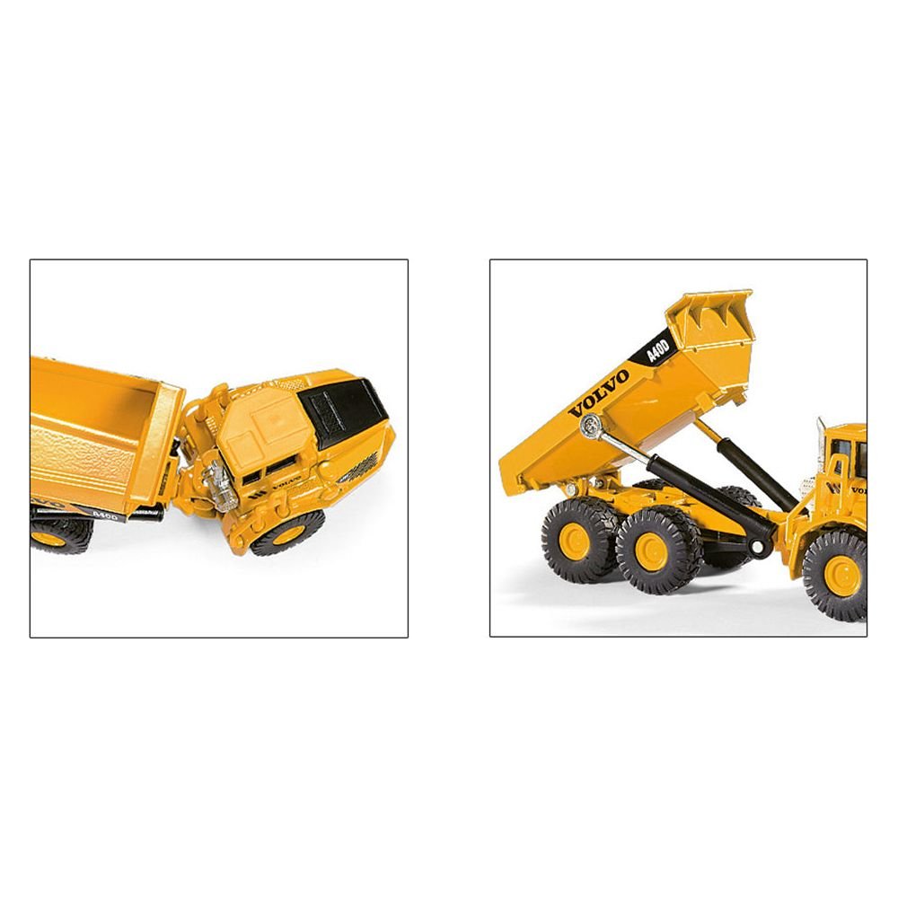 Volvo A40D Dump Truck Yellow 1/87 (HO) Diecast Model by Siku - SIKU - ModelCars.com