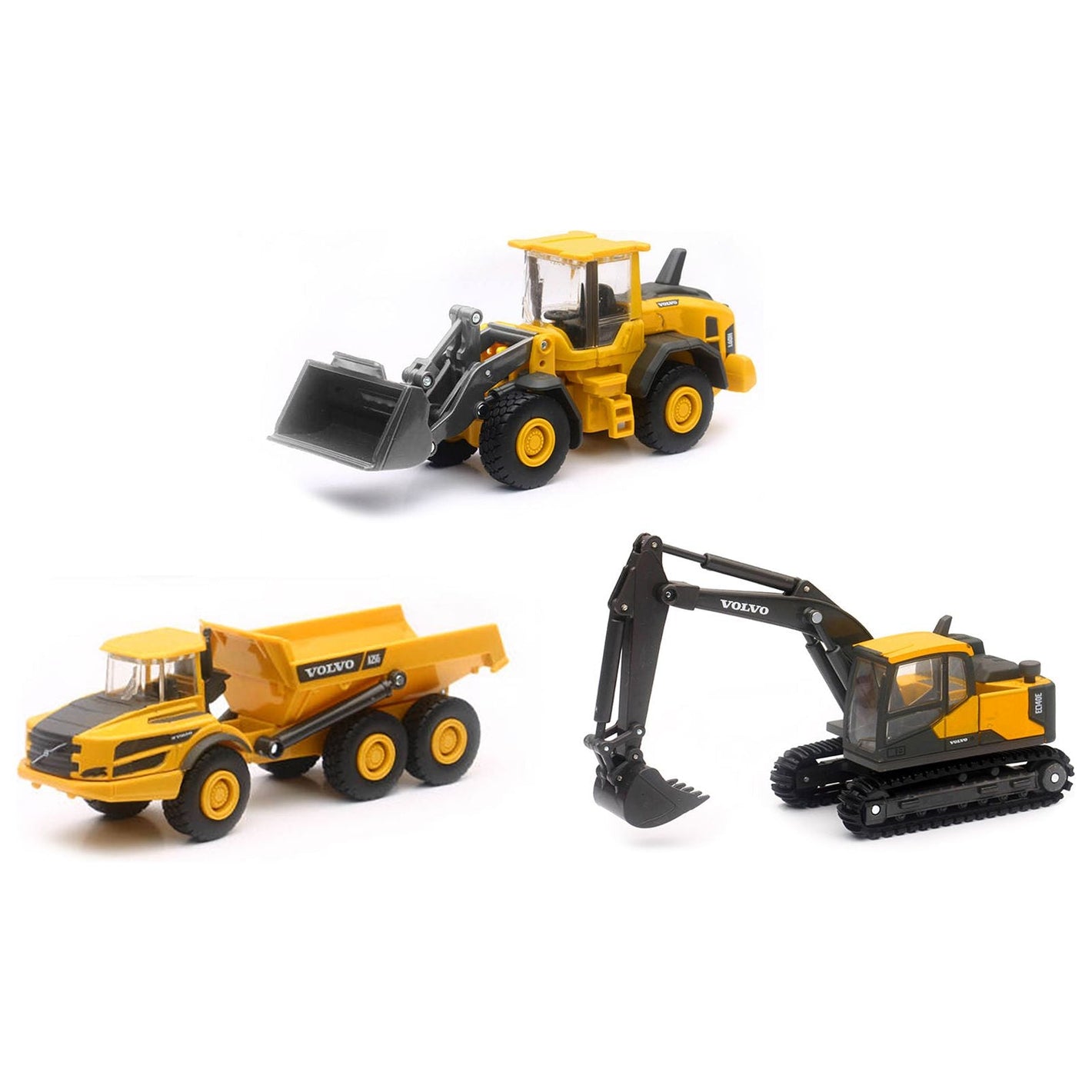 "Volvo Construction Vehicles" Set of 3 pieces Diecast Models by New Ray - New Ray - ModelCars.com