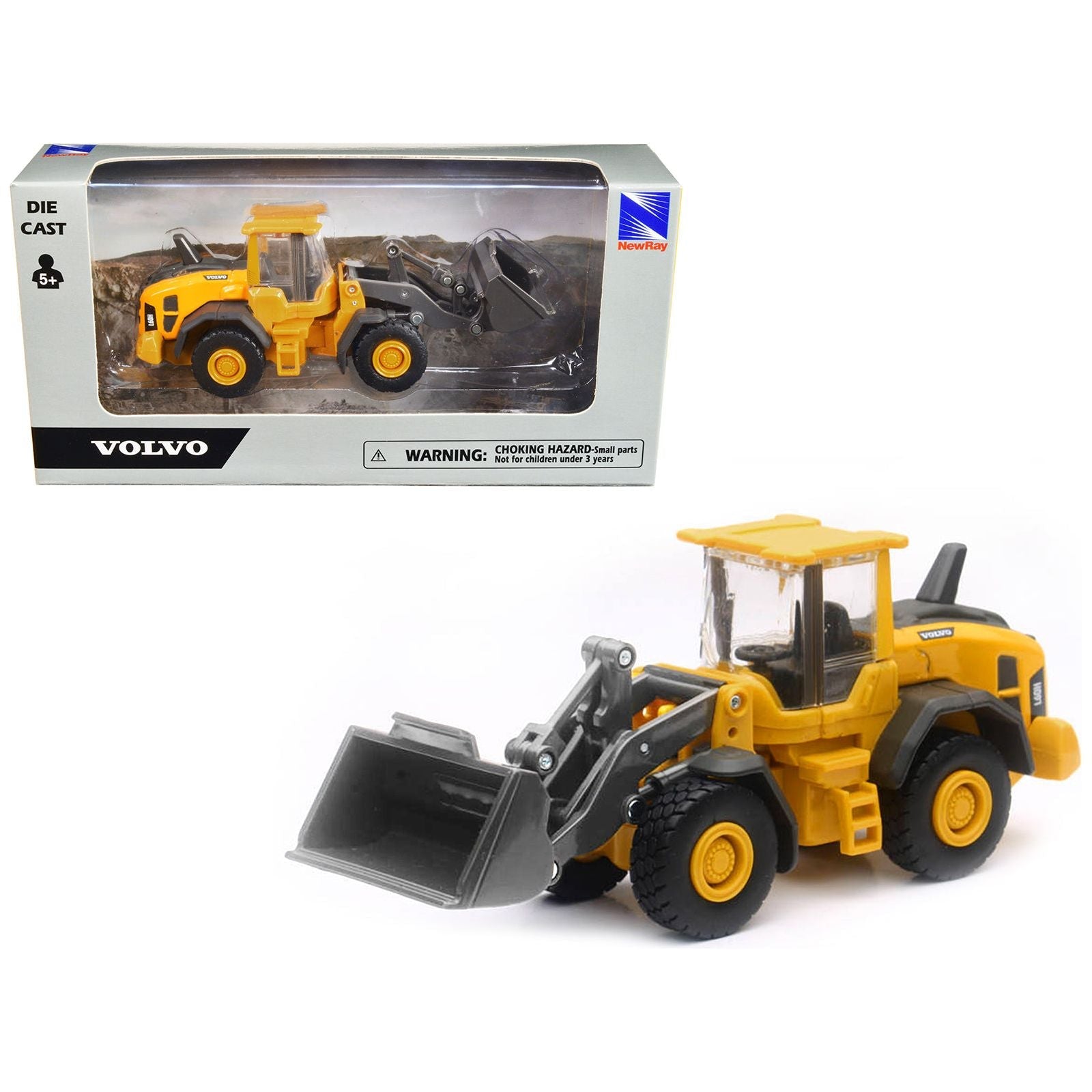Volvo L60H Wheel Loader Yellow Diecast Model by New Ray - New Ray - ModelCars.com