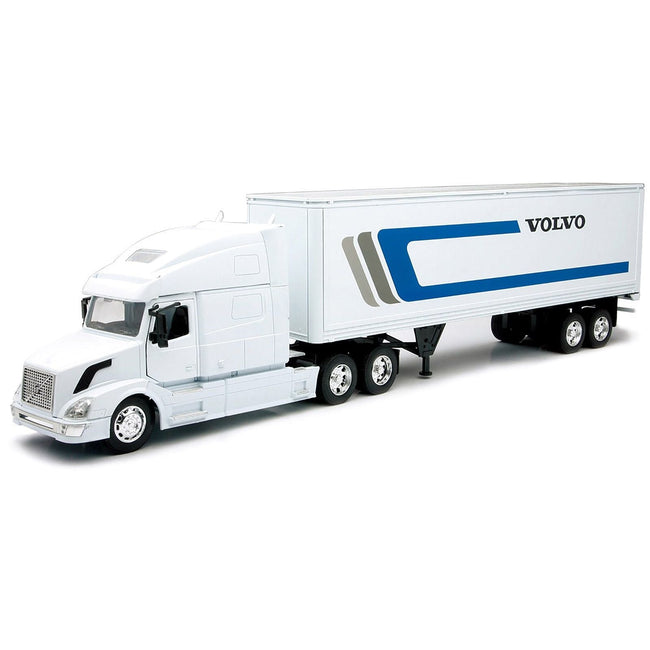 Volvo VN-780 Truck with Dry Van Trailer White "Long Haul Truckers" Series 1/32 Diecast Model by New Ray-New Ray-ModelCars.com