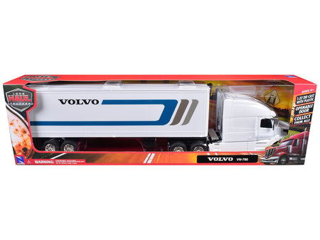 Volvo VN-780 Truck with Dry Van Trailer White "Long Haul Truckers" Series 1/32 Diecast Model by New Ray-New Ray-ModelCars.com