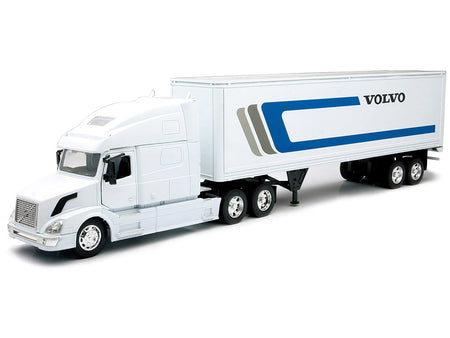 Volvo VN-780 Truck with Dry Van Trailer White "Long Haul Truckers" Series 1/32 Diecast Model by New Ray-New Ray-ModelCars.com