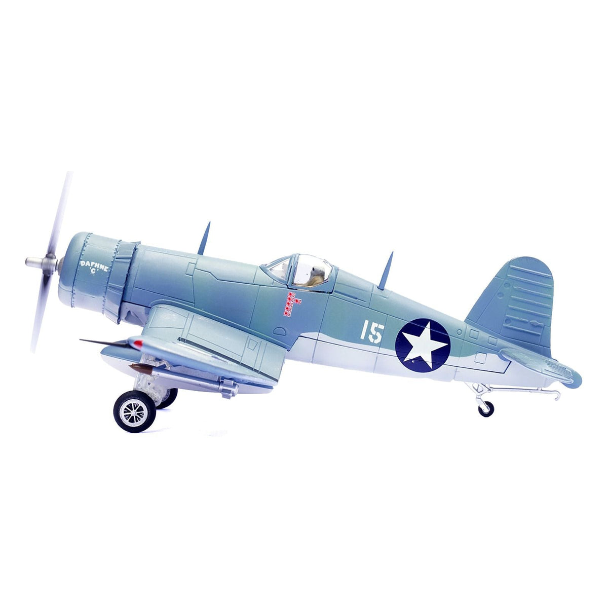 Vought F4U-1 Corsair Fighter Plane "Daphne 'C' 2nd Lt. James N. Cupp VMF-213 Hell Hawks Guadalcanal" (1943) United States Marines 1/72 Diecast Model Airplane by Legion-Legion-ModelCars.com