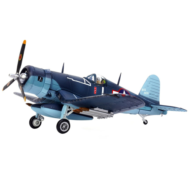 Vought F4U-1A Corsair Fighter Plane "Big Hog" VF-17 "Jolly Rogers" Captain Tommy Blackburn US Navy (1943) 1/72 Diecast Airplane Model by Legion-Legion-ModelCars.com