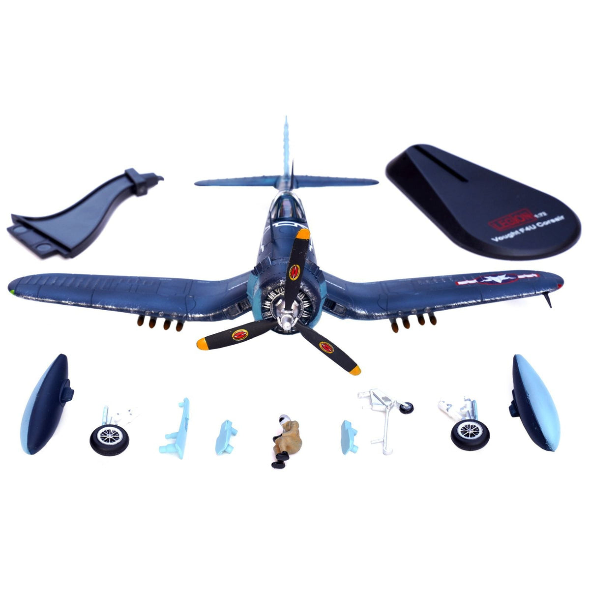 Vought F4U-1A Corsair Fighter Plane "Big Hog" VF-17 "Jolly Rogers" Captain Tommy Blackburn US Navy (1943) 1/72 Diecast Airplane Model by Legion-Legion-ModelCars.com