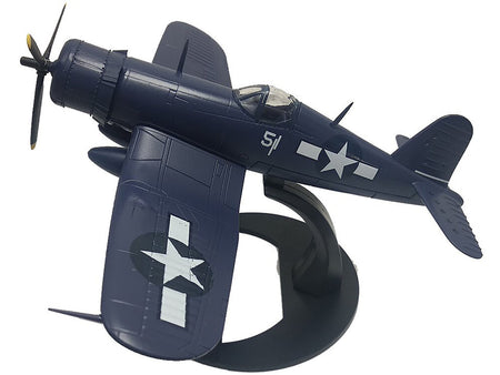 Vought F4U-1D Corsair Fighter Aircraft "Robert Wade VMF-323 Death Rattlers Yontan Airfield Okinawa" (1945) United States Marine Corps "Planes of World War II" Series 1/72 Diecast Model Airplane by Luppa-Luppa-ModelCars.com