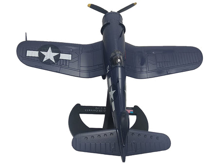 Vought F4U-1D Corsair Fighter Aircraft "Robert Wade VMF-323 Death Rattlers Yontan Airfield Okinawa" (1945) United States Marine Corps "Planes of World War II" Series 1/72 Diecast Model Airplane by Luppa-Luppa-ModelCars.com