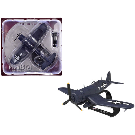 Vought F4U-1D Corsair Fighter Aircraft "Robert Wade VMF-323 Death Rattlers Yontan Airfield Okinawa" (1945) United States Marine Corps "Planes of World War II" Series 1/72 Diecast Model Airplane by Luppa-Luppa-ModelCars.com