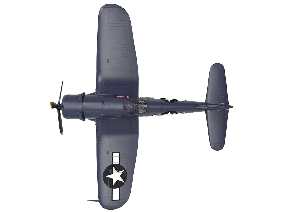 Vought F4U-1D Corsair Fighter Aircraft "Robert Wade VMF-323 Death Rattlers Yontan Airfield Okinawa" (1945) United States Marine Corps "Planes of World War II" Series 1/72 Diecast Model Airplane by Luppa-Luppa-ModelCars.com
