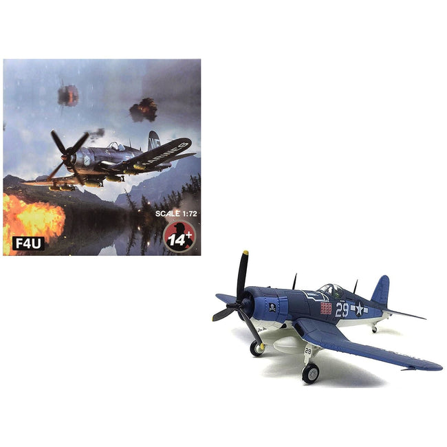 Vought F4U-1D Corsair Fighter Aircraft "VF-17 Jolly Rogers 16-Victory Ace Lt. (jg) Ira Kepford" (1944) United States Navy 1/72 Diecast Model Airplane-Other-ModelCars.com