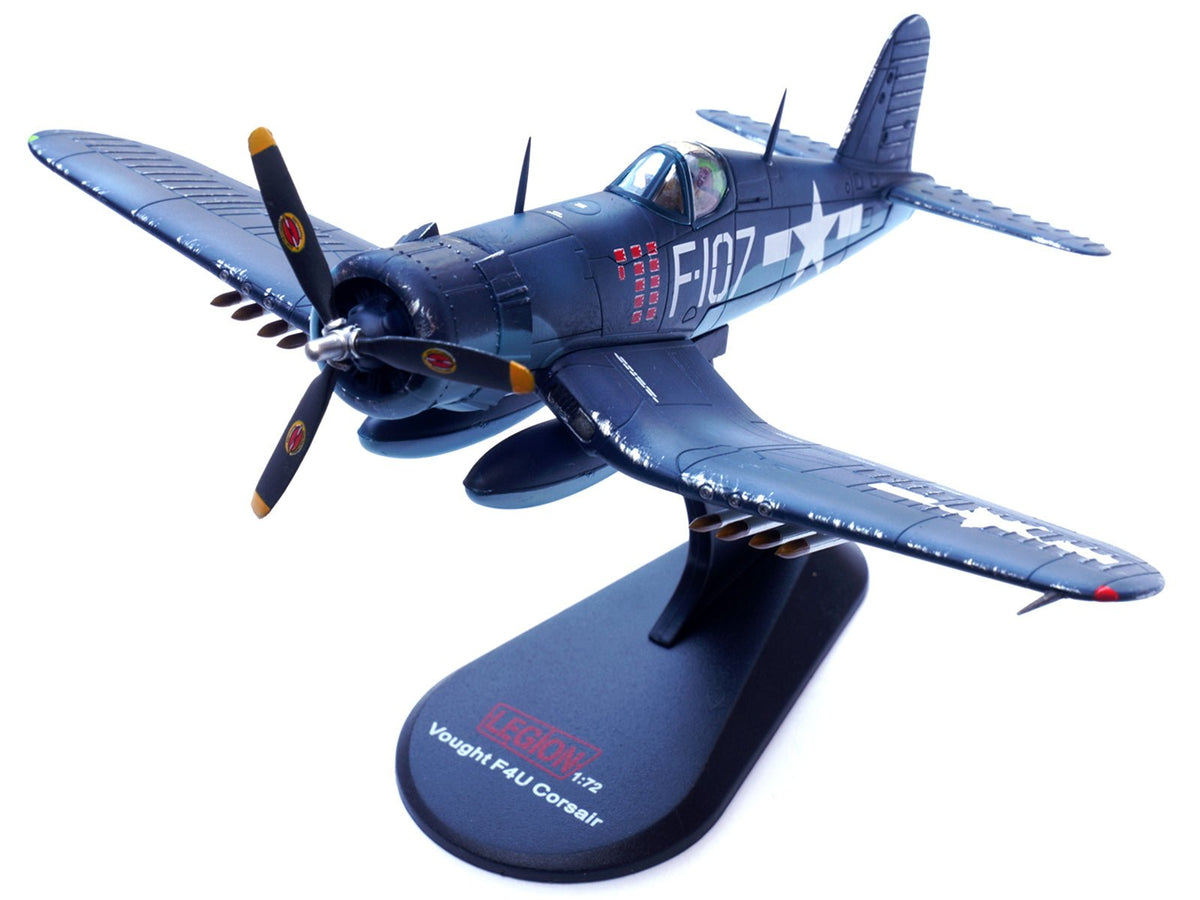 Vought F4U-1D Corsair Fighter Plane "1st Lt. Phillip DeLong Marine Fighter Squadron (VMF-224)" (1945) 1/72 Diecast Airplane Model by Legion-Legion-ModelCars.com