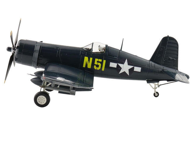 Vought F4U-4 Corsair Aircraft "N51 John Glenn VMF-155 China" (1945) United States Marine Corps "Air Power Series" 1/48 Diecast Model by Hobby Master-Hobby Master-ModelCars.com