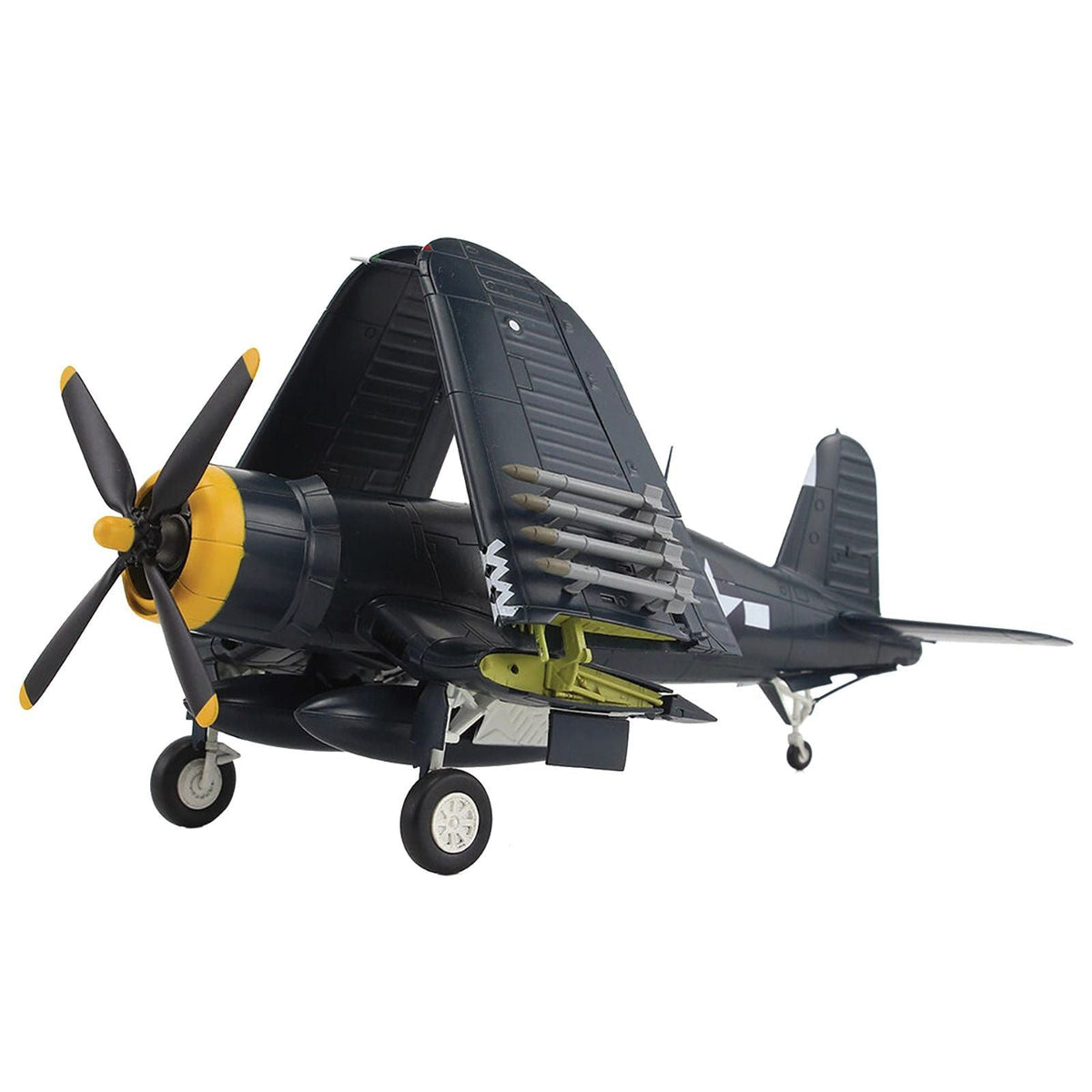 Vought F4U-4 Corsair Aircraft "White 13 Capt. Kenneth Walsh VMF-222 Okinawa" (1945) United States Marine Corps "Air Power Series" 1/48 Diecast Model by Hobby Master-Hobby Master-ModelCars.com