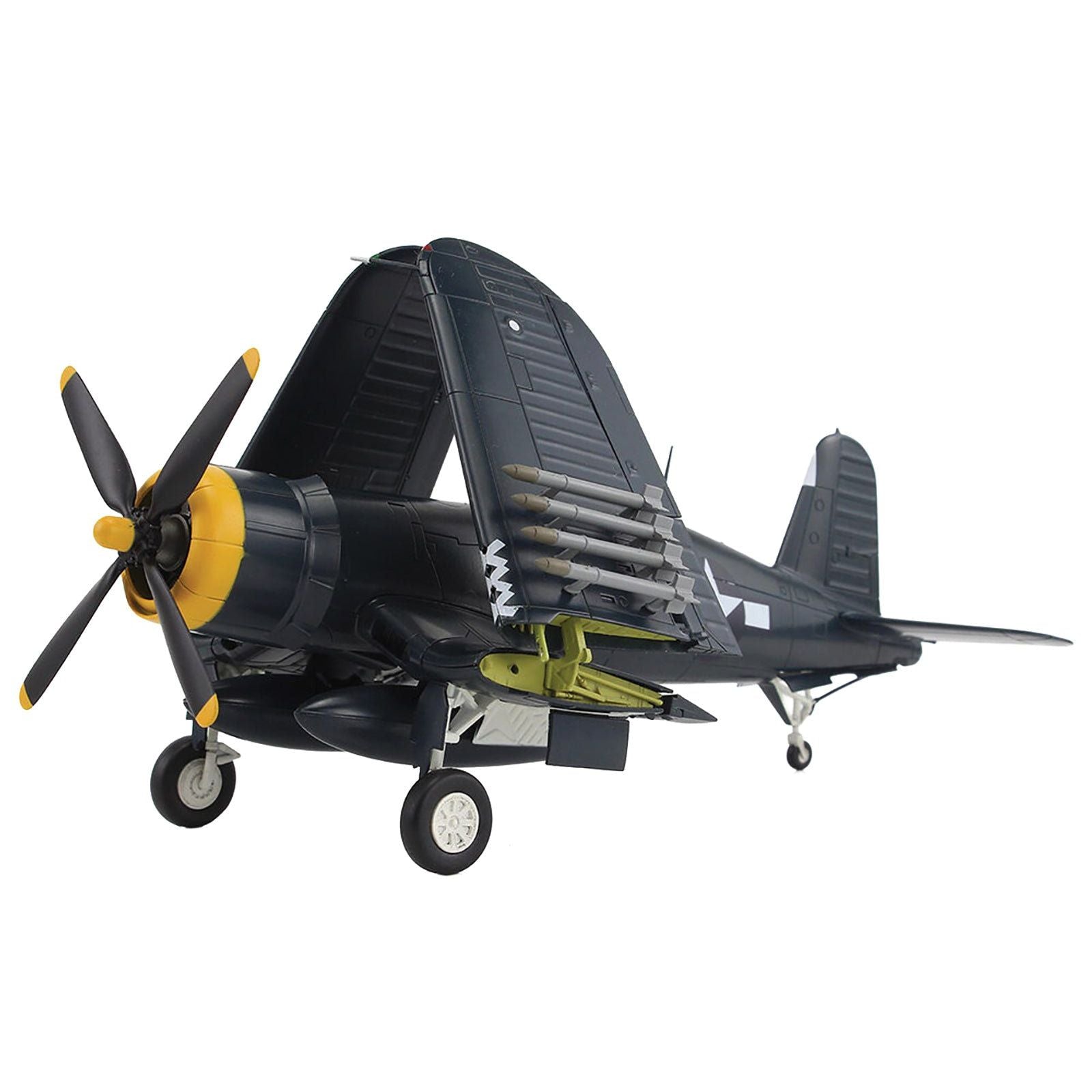 Vought F4U - 4 Corsair Aircraft "White 13 Capt. Kenneth Walsh VMF - 222 Okinawa" (1945) United States Marine Corps "Air Power Series" 1/48 Diecast Model by Hobby Master - Hobby Master - ModelCars.com