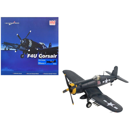 Vought F4U - 4 Corsair Aircraft "White 13 Capt. Kenneth Walsh VMF - 222 Okinawa" (1945) United States Marine Corps "Air Power Series" 1/48 Diecast Model by Hobby Master - Hobby Master - ModelCars.com