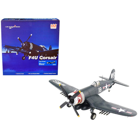 Vought F4U - 4 Corsair Fighter Aircraft VMF - 323 "Death Rattlers" USS Sicily (June 1951) "Air Power Series" 1/48 Scale Model by Hobby Master - Hobby Master - ModelCars.com