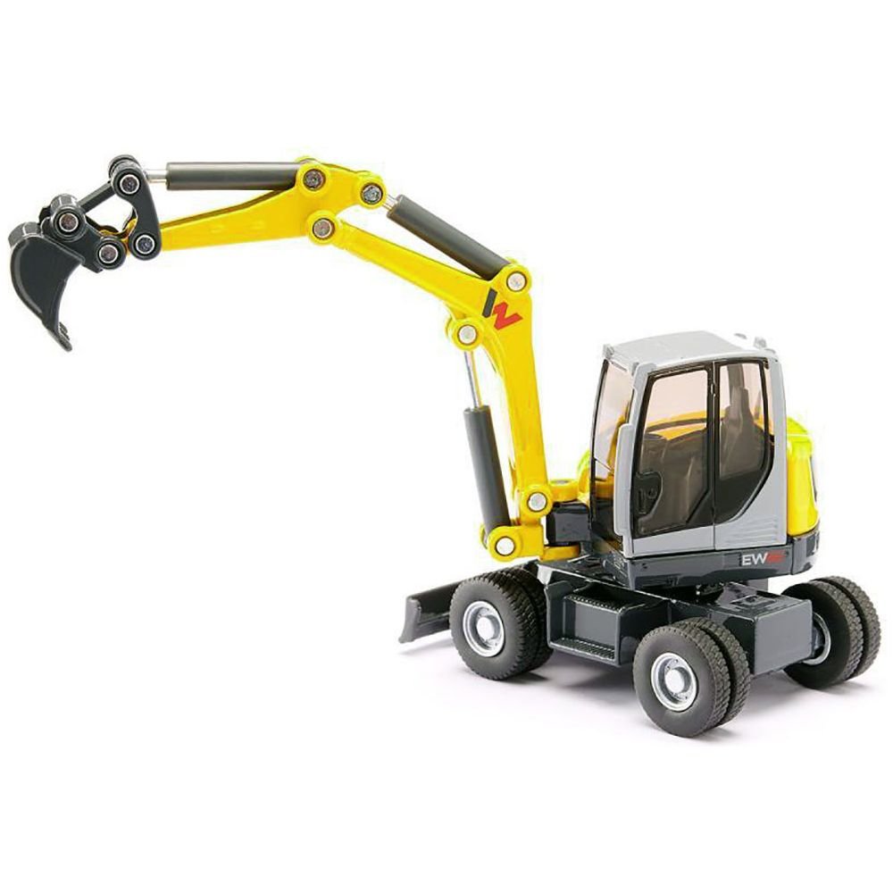 Wacker Neuson EW65 Mobile Excavator Yellow and Gray 1/50 Diecast Model by Siku - SIKU - ModelCars.com