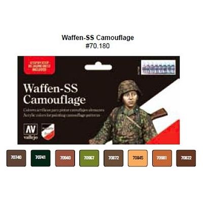 WAFFEN SS CAMO SET (8) - Vallejo - ModelCars.com
