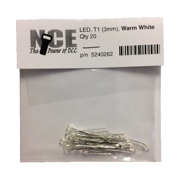WARM WHITE LED 3MM QTY20 - NCE - ModelCars.com